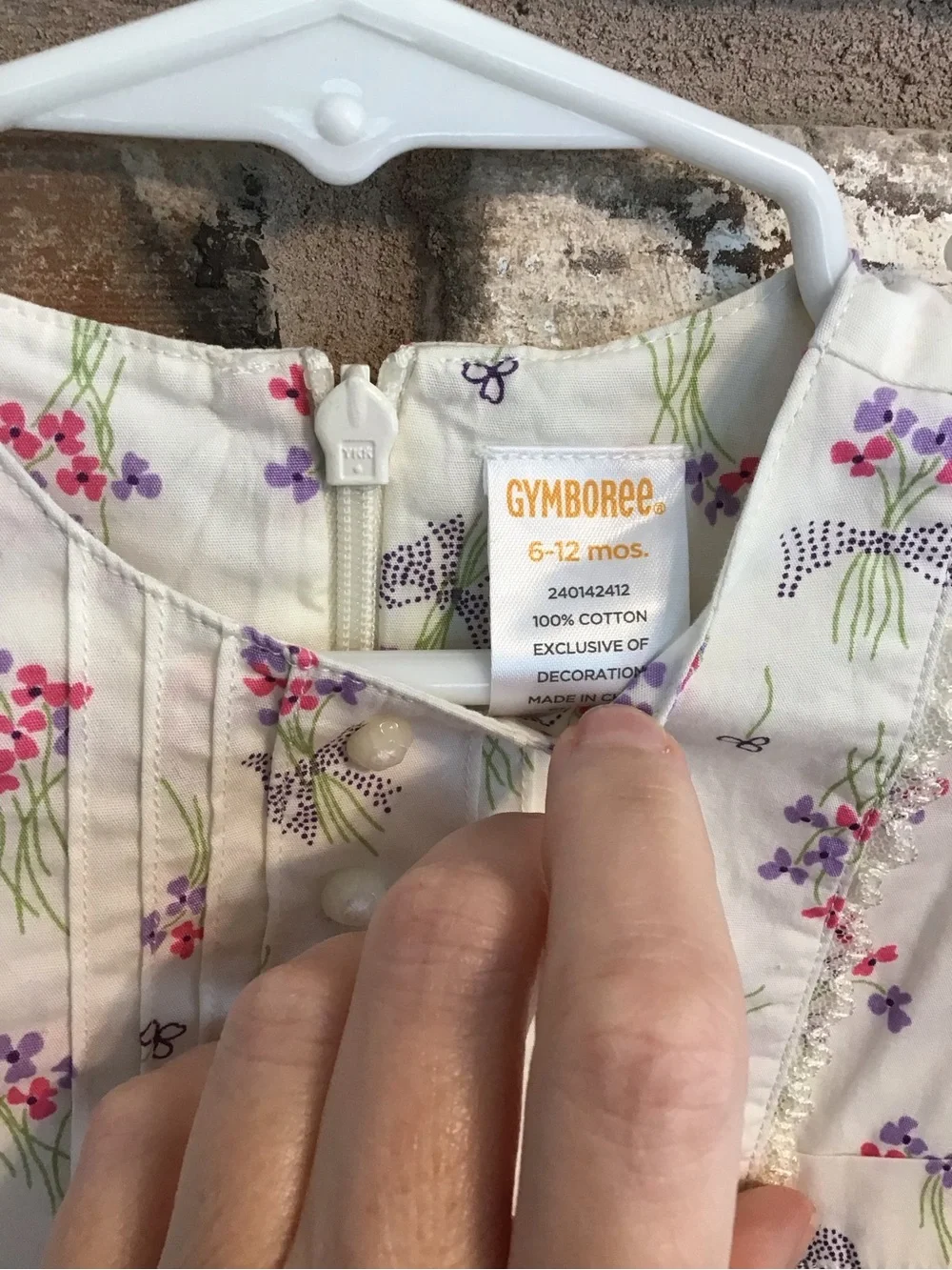 GYMBOREE Baby Girl Cream Pink Purple Floral Sundress Bloomers & Socks NEW